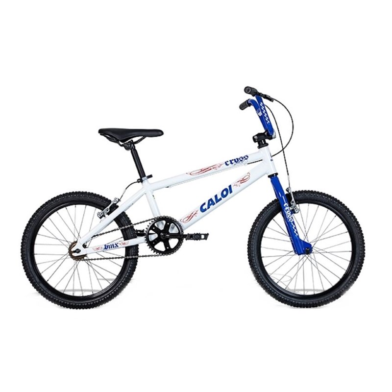Bicicleta Infantil Cross aro 20 Branco/Azul Caloi