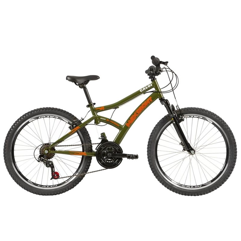 Bicicleta Infantil Max Front aro 24 21v Verde ano 2021 Caloi