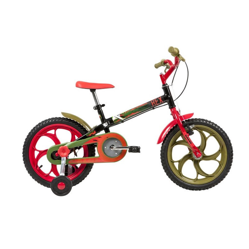 Bicicleta Infantil Power Rex aro 16 Preta Caloi