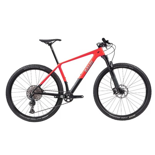 Bicicleta MTB Elite Carbon Sport 12v Preta e Vermelha Caloi